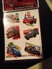 Disney Pixar CARS 2. Temporary tattoo party favors .