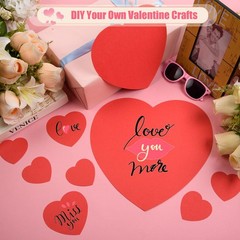 96 Pcs Red Heart Cutouts Assorted Size Paper Hearts Shape Cutouts Valentines …