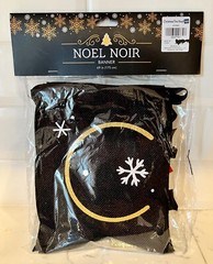 Merry Christmas Banner 69 in (175cm) Holiday Black Red Gold NEW