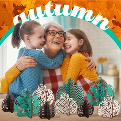 12 Pcs Fall Wooden Table Signs Pumpkin Wood Table Decor Autumn Tiered Tray De…