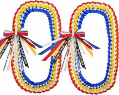 Vibrant Hand-Woven Graduation Leis – Adjustable 48-Inch Lei for Celebrations