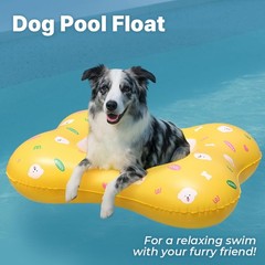Inflatable Dog Float for Small & Medium Dogs, Pet Pool Raft, Durable PVC, Sta…