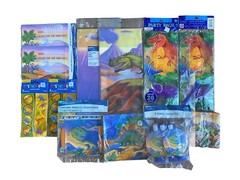 Dinosaur Party Supplies Table Covers, Bags, Napkins, Banners, Stickers Set