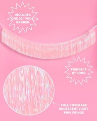 , Party Decorations Light Pink Fringe Banner – 4 ft. | Bachelorette Party Sup…