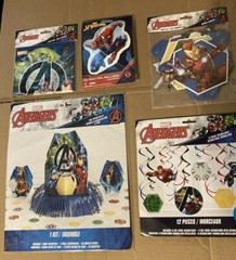 Marvel Avengers Party Supplies Banner Table Decor Loot Bags MORE New! Free Ship!
