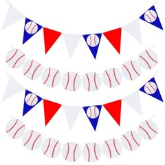 4 Pieces Baseball Party Decorations Baseball Banner Sports Ball Birthday Part…