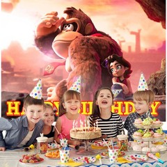 Donkey Kong Bananza Party Supplies Backdrop Banner Poster Vinyl Birthday Gift