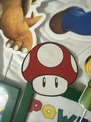 Mario Bros Party Decoration Paper Theme Princess Peach Mario Luigi Wall 19 Piece