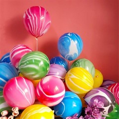 Rainbow Tie Dye Balloons 100PCS 12 Inch Agate Marble Latex Swirl Balloons For…