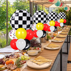 4 Sets Race Car Party Balloons Stand Kit Racing Car Table Centerpieces Decor wit