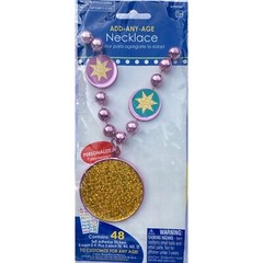 Amscan Add Any Age Personalized Necklace Birthday Party Supplies 48 Stickers