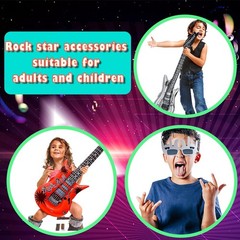 Large Rock Star Funny Sunglasses Set, Rock and Roll Party Funny Music Sunglas…