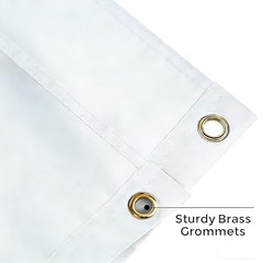 Flag 3×5 Ft – Polyester Lightweight Blank Flag Banner with 2 Brass 1 Pc White