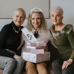 65th Birthday Decorations for Women Silver Sash & Tiara Crown Set Party Gift
