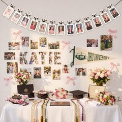Pink Bow Graduation Decorations 2026 Kindergarten to 12th Grade Graduation Photo