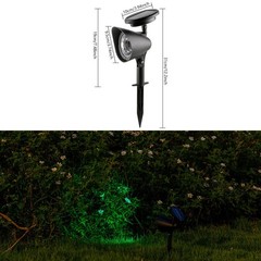 2PCS Weatherproof Solar Lights for Garden with Adjustable Angle Fast Charging