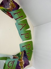 Vintage Disney Fairies TinkerBell 10 ft Happy Birthday Banner Plastic Y2K