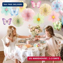 Spring Flower Decorations Pastel Paper Flower Butterfly Decoration Spring Garden