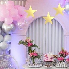 30 Pcs Gold Star Cutouts – Double Printed Paper Stars Decoration – 5.9 Inches –