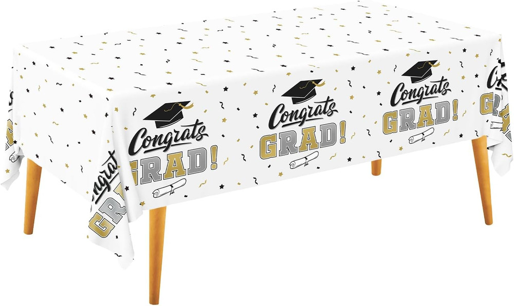 Graduation Decorations, Gongrats Grad Tablecover for Graduation Party Supplies,
