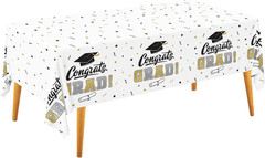 Graduation Decorations, Gongrats Grad Tablecover for Graduation Party Supplies,