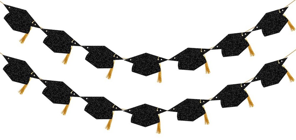 Graduation Decorations Class of 2026 Glitter Pre-Strung Congrats Grad with Ta…
