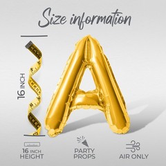 Letter Balloons – GAME DAY 16″ Inch Alphabet Letters Foil Mylar Balloon Game …