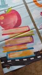 BACK TO SCHOOL HANGING BANNER SET WITH BLACK HANGING RIBBON- SOFT NYLON