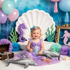 3PCS Dolphin Balloons – Realistic Inflatable Ocean Animals for Under the Sea Par