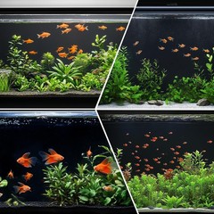 Aquarium Background Paper Decor Fish Tank Backdrop Wallpaper Electrostatic Ad…