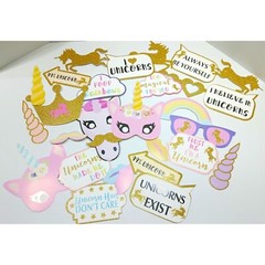 Unicorn Party Supplies Balloons Banners Photo Props Headband Cupcake Wrappers