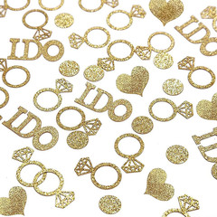 Gold Wedding Confetti, 100 Pcs I DO Engagement Confetti, Bridal Shower Decoratio