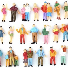 25 Pack Figures People 1:87 Scale Model Railway Passengers Accessories