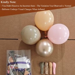 Boho Pink Nude Neutral Balloon Arch Kit, 166Pcs Pastel Brown Maca Light Pink …