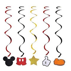 30 pcs Mickey Mouse Swirl Decorations, Party Decor