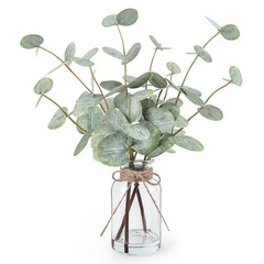 Bessol Artificial Eucalyptus Stems 13.5 inches, A Real Touch Green