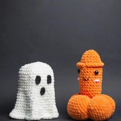 Halloween Crochet Set Ghost Pumpkin Ghost Handmade Crochet Stuffed Toys Festival