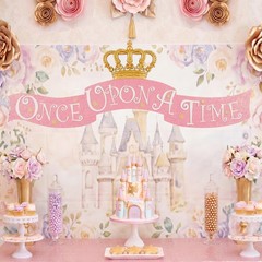 Once Upon a Time Banner Vintage Princess Magical Sign Fairy Tale Party Decor …