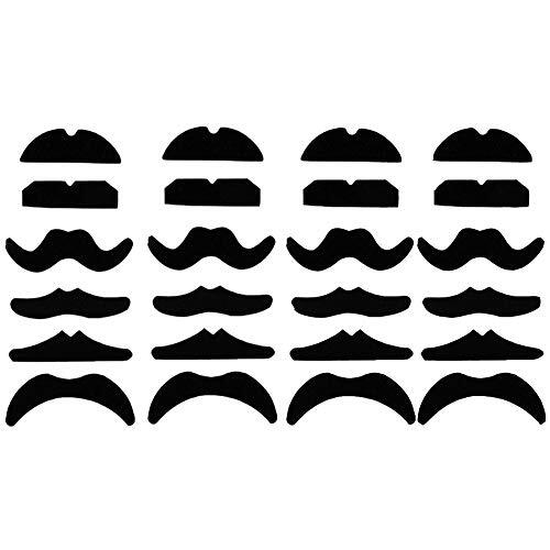 24 Pcs Self Adhesive Fake Mustaches Novelty Party Supplies for Masquerade