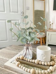 Bessol Artificial Eucalyptus Stems 13.5 inches, A Real Touch Green