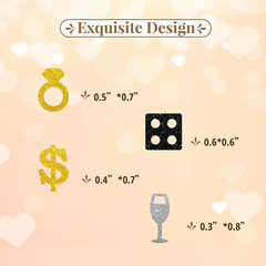 120Pcs Casino Bachelorette Confetti, She Said Yes We Said Vegas Party Decor, Las