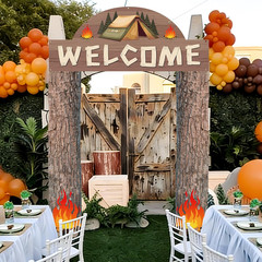 3 Pcs Camping Themed Party Decorations Camper Banner Welcome Porch Sign Camper