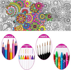 Giant Coloring Poster, Large Wall Coloring Tablecloth for Kids, Drawing Flower P