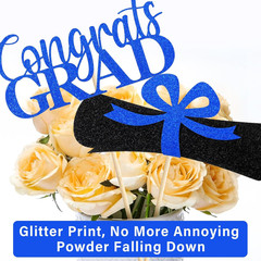 Graduation Decorations 2026, 16 PCS Black Blue Graduation Centerpieces for Table