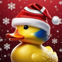 Christmas decoration Rubber Ducky In A Santa Hat PICTURE