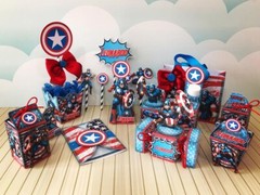 Personalized Captain America Cake Topper