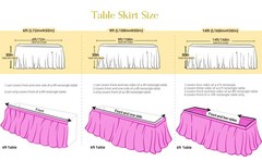 Tulle Table Skirt Blue Tutu Striped Table Skirts for Rectangle Tables Baby