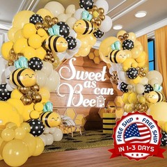 Juego De Guirnalda De Globos De Abeja Para Niñas Ninas Kit De Arco De Globo NEW.