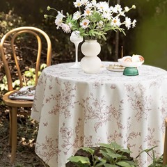 OMMATO Table Cloth Square Floral Tablecloth Farmhouse Vintage French Rustic Brow