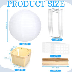 12 Sets Baby Shower Hot Air Balloon Table Centerpieces for DIY Hot Air Balloon P